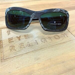 Alexander McQueen Black Snake Pattern 4018 Sunglasses